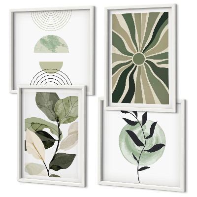 Polittico con cornice Forme geometriche vegetali