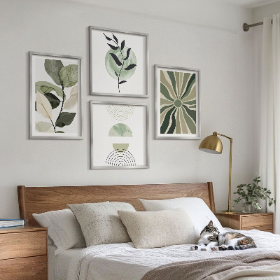 Polittico con cornice Forme geometriche vegetali