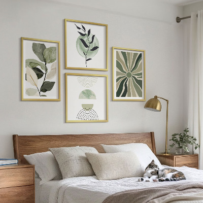 Polittico con cornice Forme geometriche vegetali