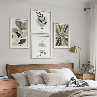 Polittico con cornice Forme geometriche vegetali