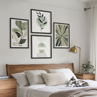 Polittico con cornice Forme geometriche vegetali