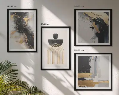 Composizione geometrica astratta composizione di 4 quadri