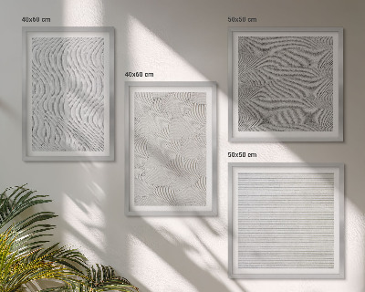 Polittico con cornice Modelli di sabbia, strutture geometriche