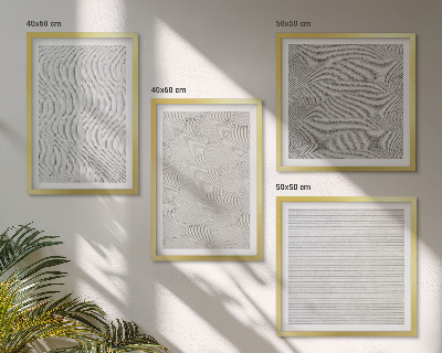 Polittico con cornice Modelli di sabbia, strutture geometriche