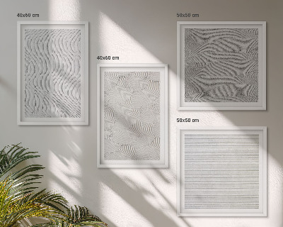Polittico con cornice Modelli di sabbia, strutture geometriche