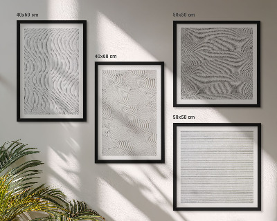 Polittico con cornice Modelli di sabbia, strutture geometriche