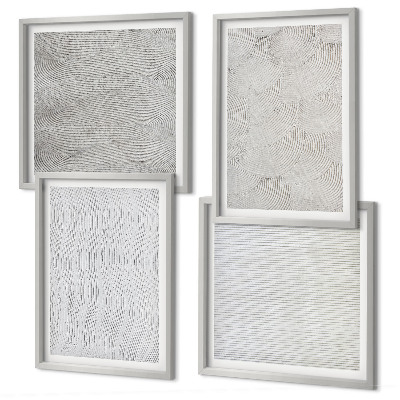 Polittico con cornice Modelli di sabbia, strutture geometriche