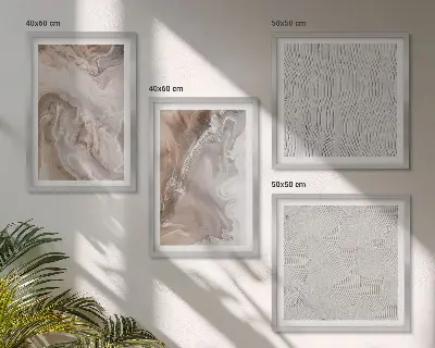 Galleria a parete con motivi astratti in marmo e pietra