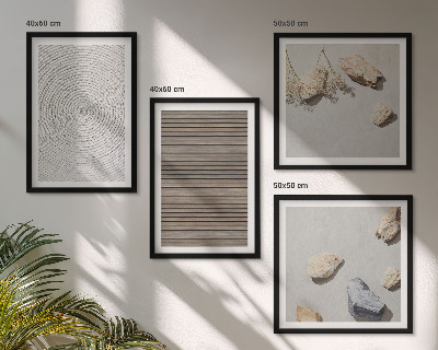 Composizione di 4 quadri Texture naturali legno pietre