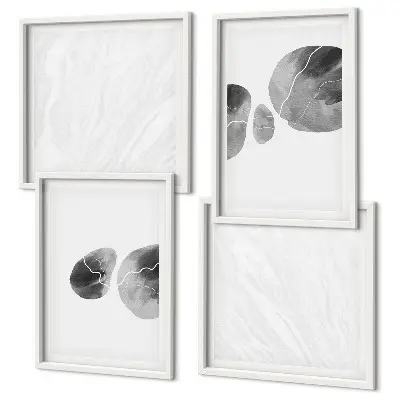 Schizzi di pittura astratta polittico con cornice