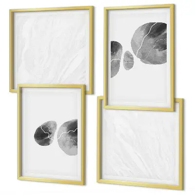 Schizzi di pittura astratta polittico con cornice