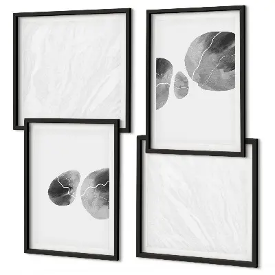 Schizzi di pittura astratta polittico con cornice