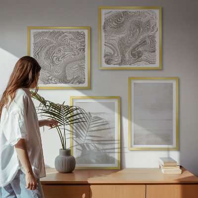 Composizione di 4 quadri Texture usurate in stile moderno