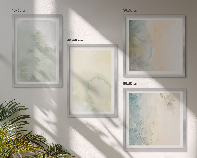 Polittico con cornice Texture di tela ad acquerello pastello