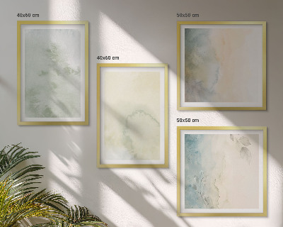 Polittico con cornice Texture di tela ad acquerello pastello