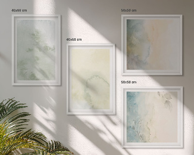 Polittico con cornice Texture di tela ad acquerello pastello