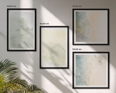 Polittico con cornice Texture di tela ad acquerello pastello