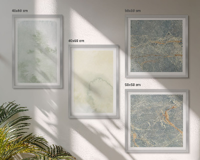 Composizione di 4 quadri Colori pastello ad acquerello su tela