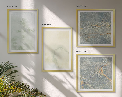 Composizione di 4 quadri Colori pastello ad acquerello su tela