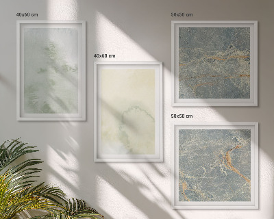 Composizione di 4 quadri Colori pastello ad acquerello su tela