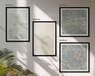 Composizione di 4 quadri Colori pastello ad acquerello su tela