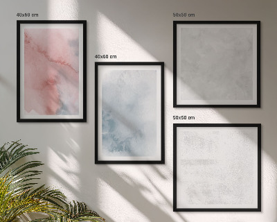 Composizione di 4 quadri Texture ad acquerello pastello