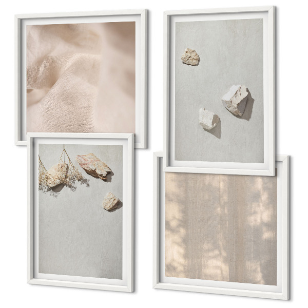 Galleria a parete Decorazioni da spiaggia in stile boho con pietre