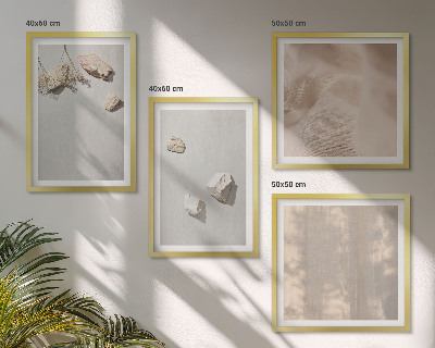 Galleria a parete Decorazioni da spiaggia in stile boho con pietre