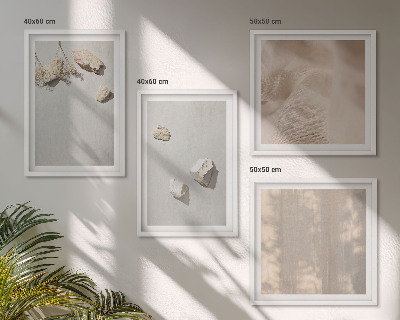 Galleria a parete Decorazioni da spiaggia in stile boho con pietre