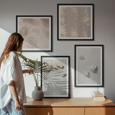 Galleria a parete Decorazioni da spiaggia in stile boho con pietre