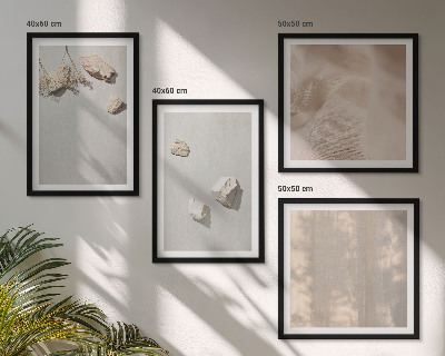 Galleria a parete Decorazioni da spiaggia in stile boho con pietre