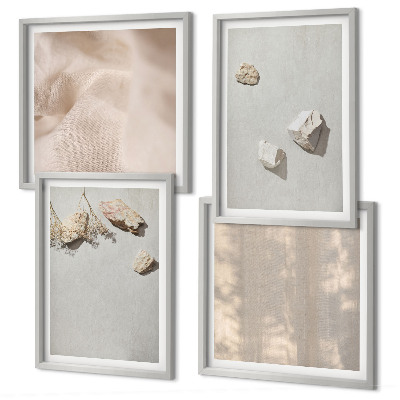 Galleria a parete Decorazioni da spiaggia in stile boho con pietre