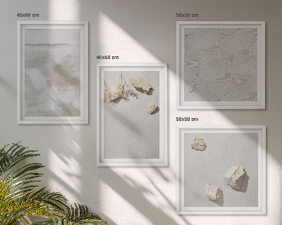 Composizione di 4 quadri Texture boho di pietre arenarie