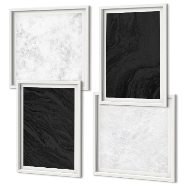 Polittico con cornice marmi scuri e luminosi