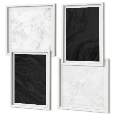 Polittico con cornice in marmi scuri e luminosi