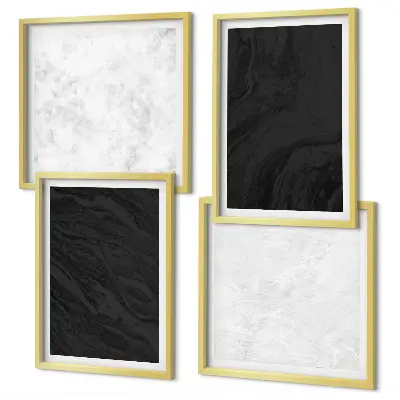 Polittico con cornice in marmi scuri e luminosi