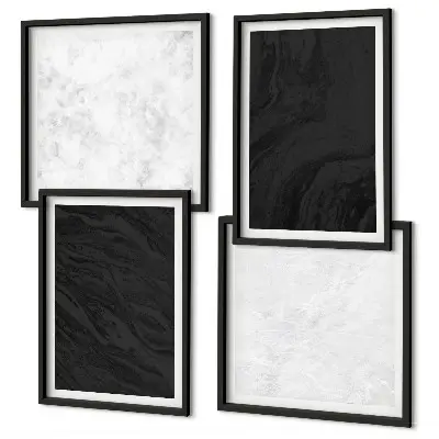 Polittico con cornice in marmi scuri e luminosi