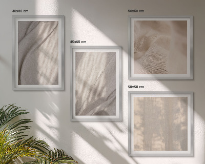 Polittico con cornice Tessuti boho naturali in primo piano