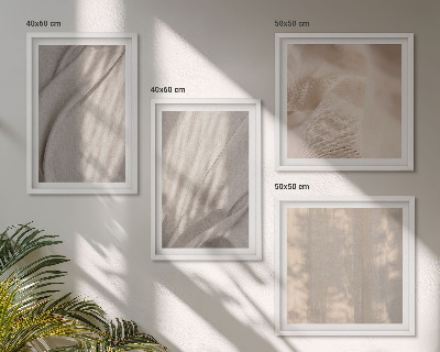 Polittico con cornice Tessuti boho naturali in primo piano