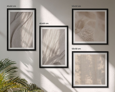 Polittico con cornice Tessuti boho naturali in primo piano