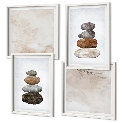 Galleria a parete Pittura boho con pile di pietre