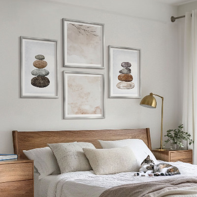 Galleria a parete Pittura boho con pile di pietre