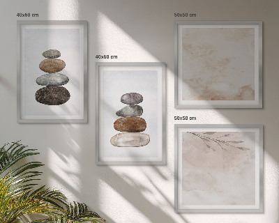 Galleria a parete Pittura boho con pile di pietre
