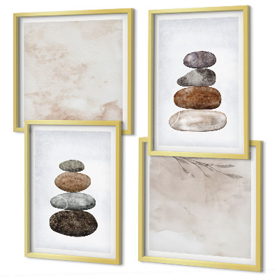 Galleria a parete Pittura boho con pile di pietre