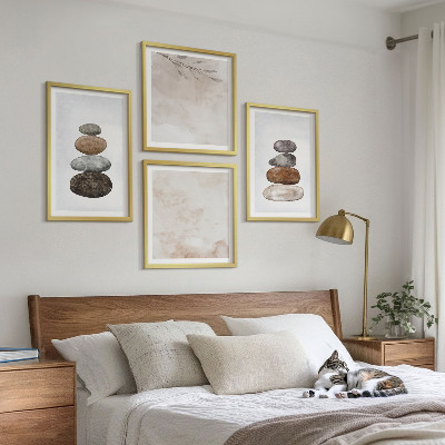 Galleria a parete Pittura boho con pile di pietre