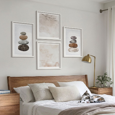 Galleria a parete Pittura boho con pile di pietre