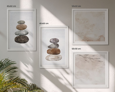 Galleria a parete Pittura boho con pile di pietre