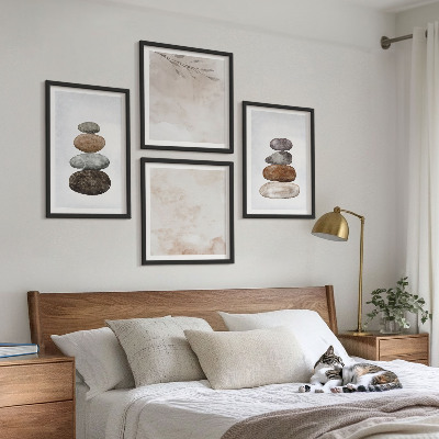 Galleria a parete Pittura boho con pile di pietre
