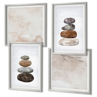 Galleria a parete Pittura boho con pile di pietre