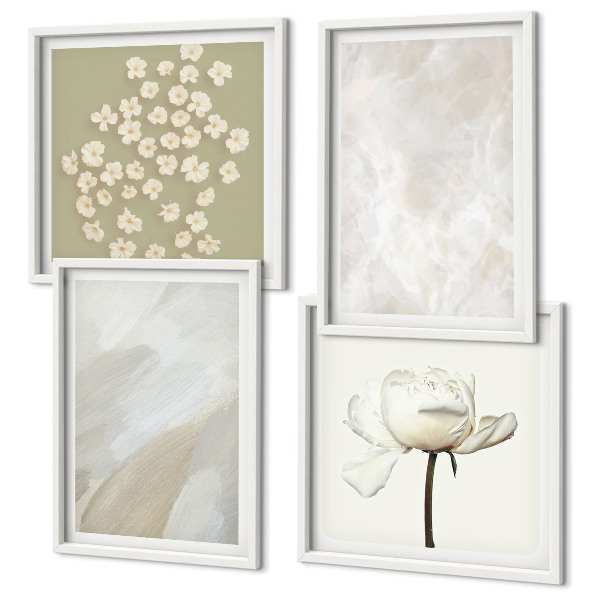 Galleria a parete Fiori alla moda, texture boho